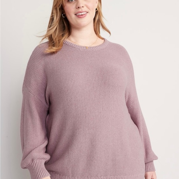 Old Navy Textured-Knit Tunic Sweater Mauve NWT - Picture 6 of 7